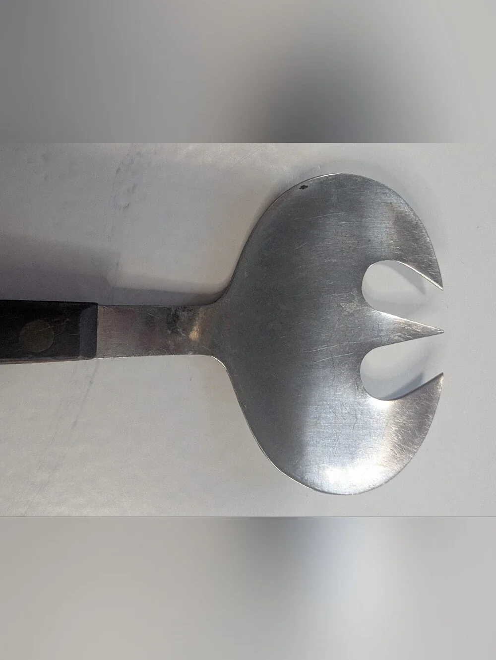 Nevco Mod Retro MCM Serving Spoon 1960s Wood Handle Spoon Japan Stainless